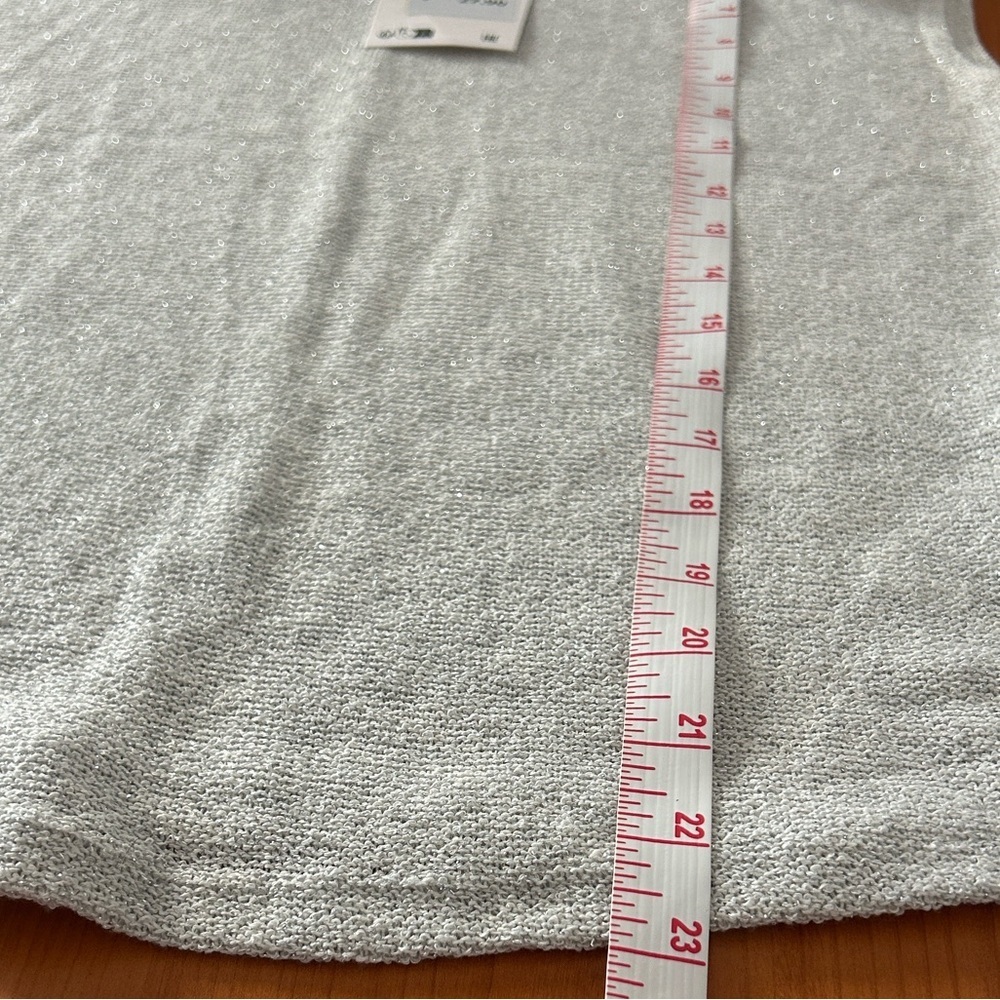 ZARA Silver-Tone Knit Cap Sleeve Tank - Picture 5 of 8